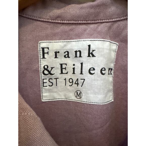 Frank And Eileen Shirley Button Up Washed Wine Oxford Long Sleeve Oversized S - Picture 3 of 6